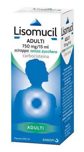 Lisomucil Tosse Mucolitico Senza Zucchero 750 mg/15 ml Sciroppo Adulti 200 ml