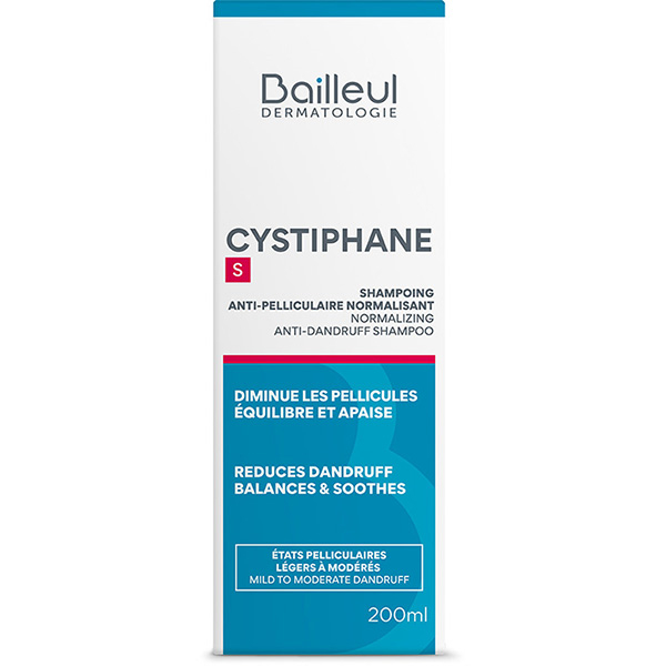 Cystiphane S Shampoo Antiforfora Normalizzante per ridurre la forfora lieve o moderata, secca o grassa e limitarne la ricomparsa -  200 ML 