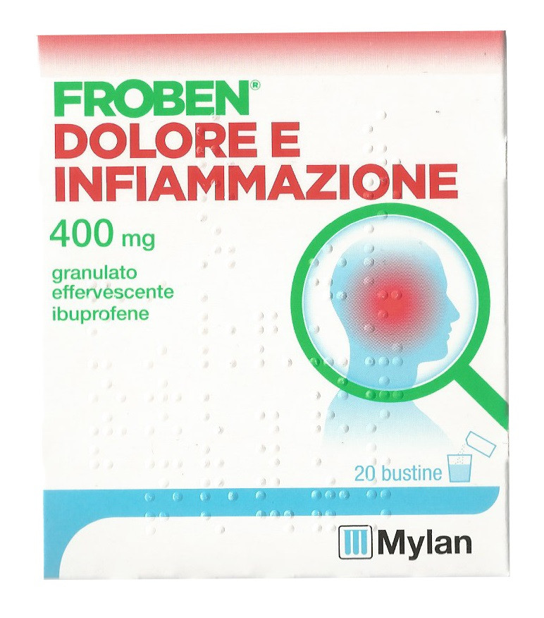 Froben Dolore e Infiammazione 400 mg Ibuprofene 20 Bustine Granulato Effervescente