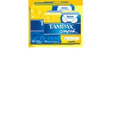 Tampax Compak Regular Assorbenti Interni Flusso Leggero Medio 24 Pezzi