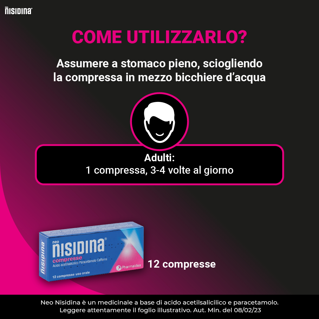 NEO NISIDINA ANALGESICO CON CAFFEINA 12 COMPRESSE
