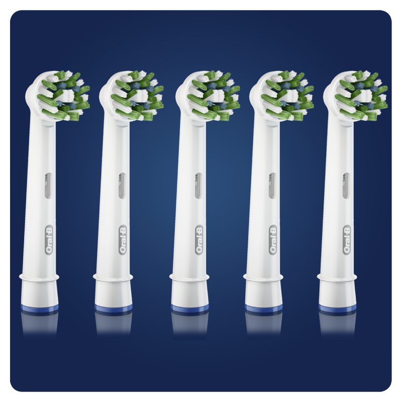 Oral-B CrossAction Testine Di Ricambio Con Tecnologia CleanMaximiser, Confezione Da 5 Pezzi