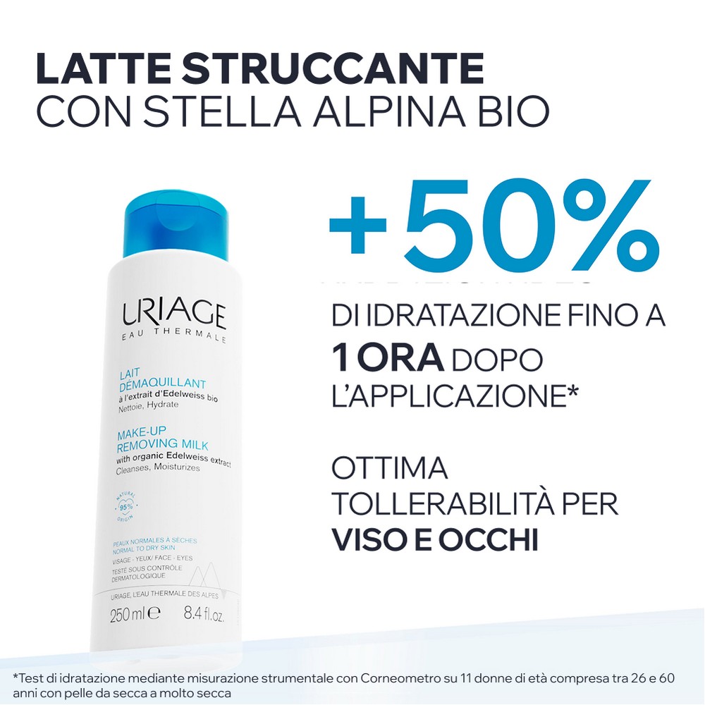 Uriage - Latte Detergente Struccante Viso, Occhi E Labbra 250 ml