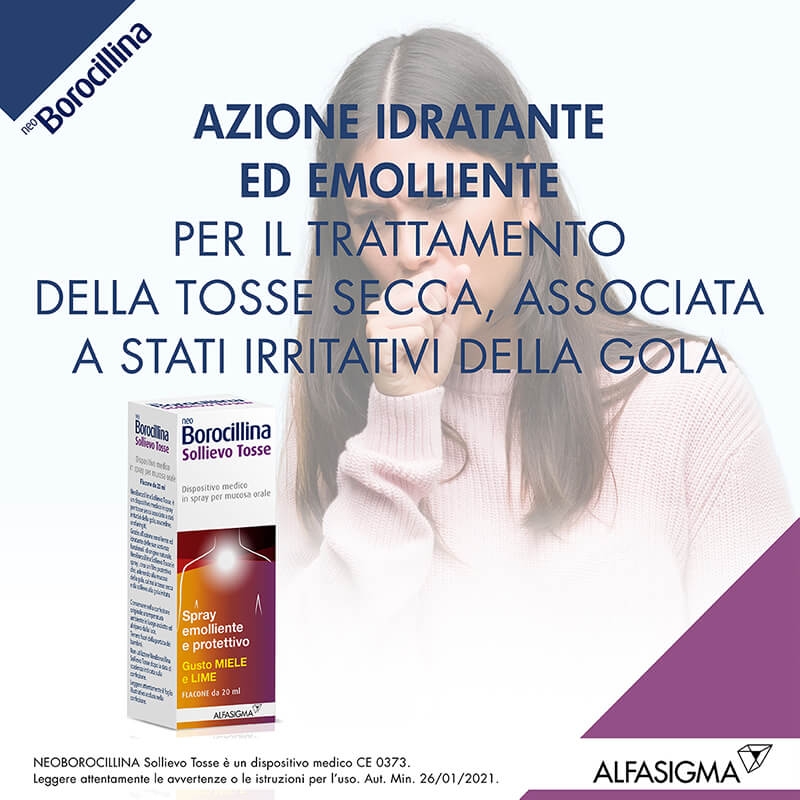 Neoborocillina Sollievo Tosse Spray Emolliente e Protettivo 20 ml