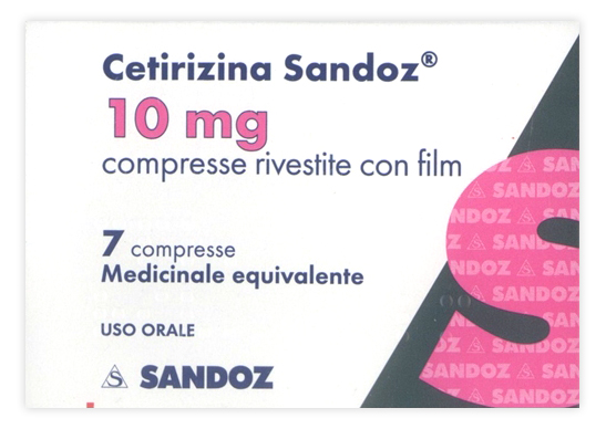 Cetirizina Sandoz 10 mg - 7 Compresse rivestite