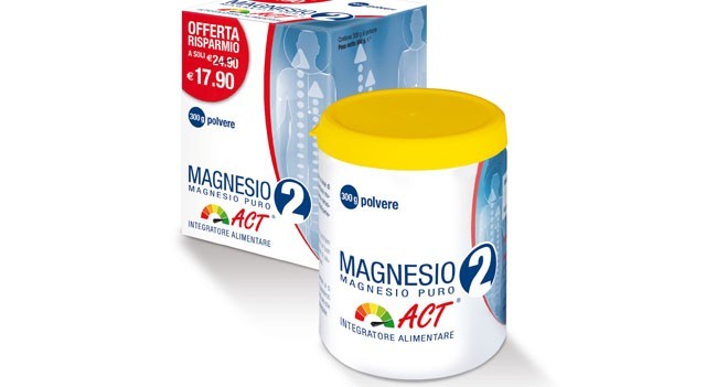 Magnesio 2 Act Magnesio Puro Integratore In Polvere 300 g