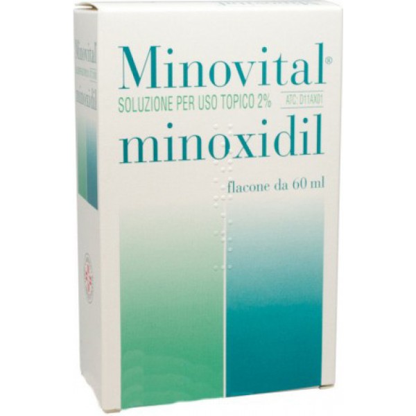 Minovital 2% Minoxidil Soluzione Cutanea Alopecia Androgenica 60 ml