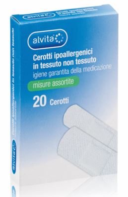 Alvita Cerotti Ipoallergenici TNT Assortiti 20 Pezzi