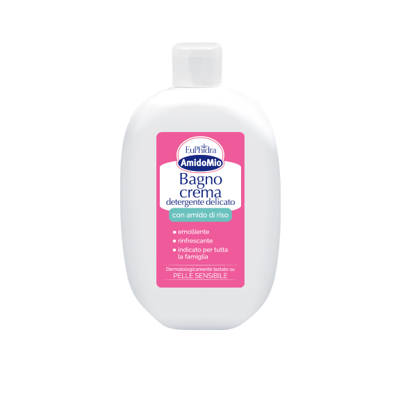 Euphidra AmidoMio Bagno Crema - Detergente delicato con Amido di Riso - 400 ml