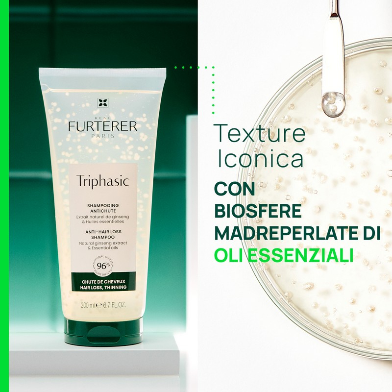 René Furterer TRIPHASIC - Shampoo contro la caduta - caduta dei capelli - agli olii essenziali 200 ml