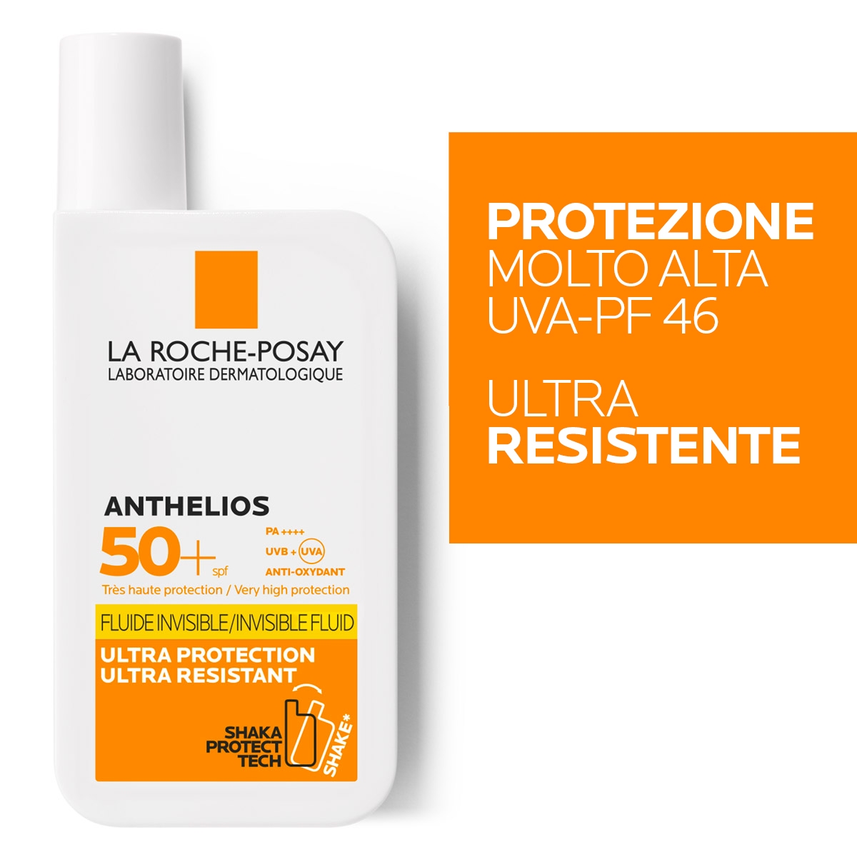 La Roche-Posay Anthelios UVMune 400 Fluido Invisibile SPF50+ 50 ml. Protezione contro i raggi UVA ultra-lunghi.