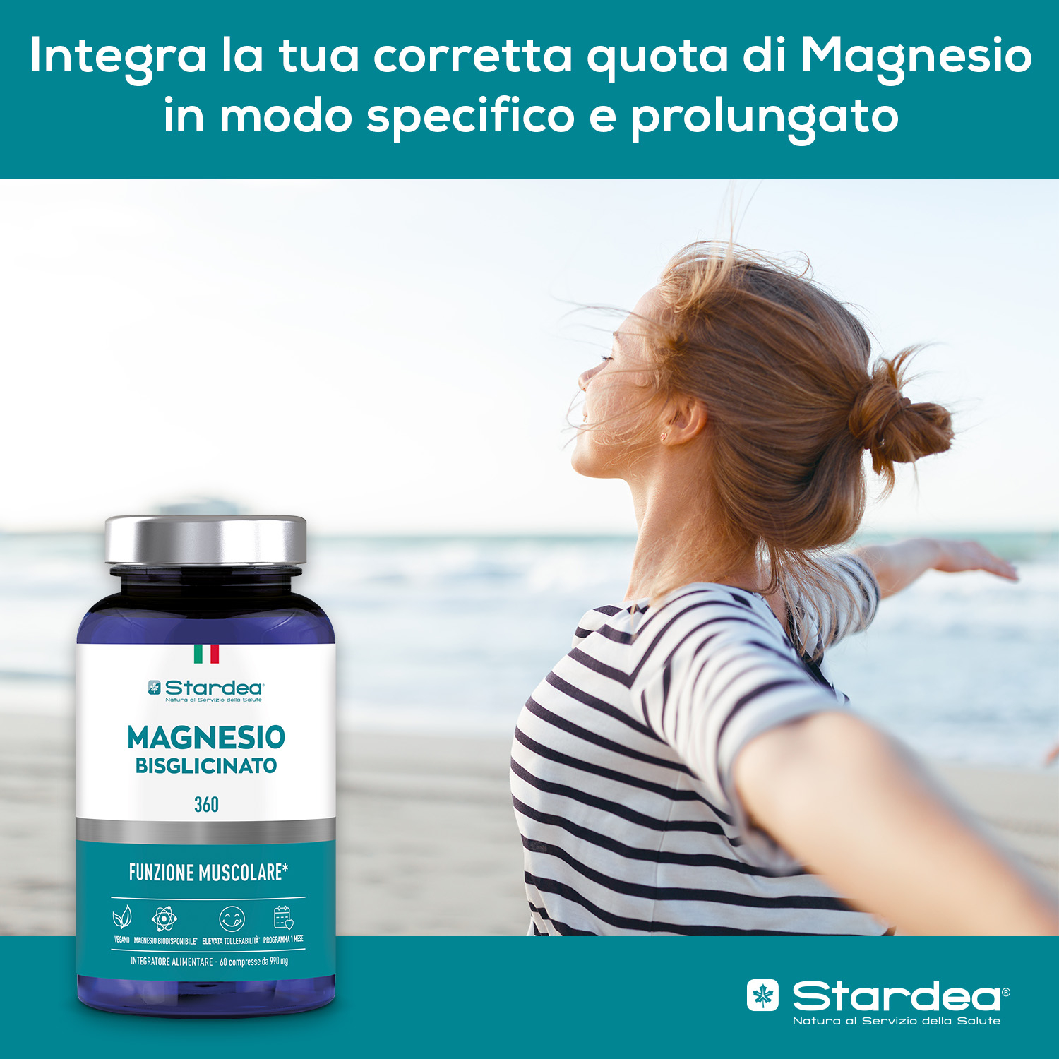STARDEA MAGNESIO BISGLICINATO 360 - Compresse INTEGRATORE ALIMENTARE 