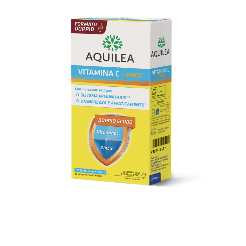 Aquilea Vitamina C Integratore Difese Immunitarie Bipacco 14+14 Compresse Effervescenti