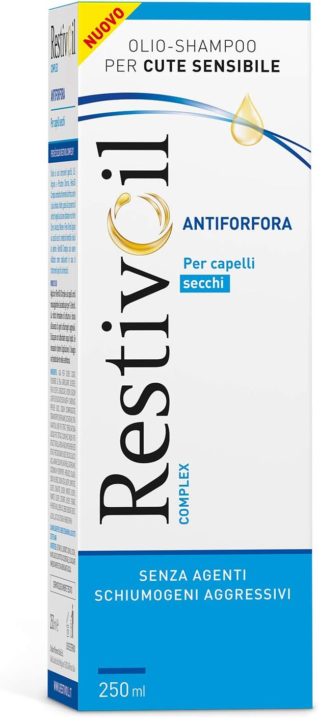 Restivoil Complex Shampoo Olio Antiforfora Per Capelli Secchi Con Azione Antiseborroica E Anti Prurito, 250ml