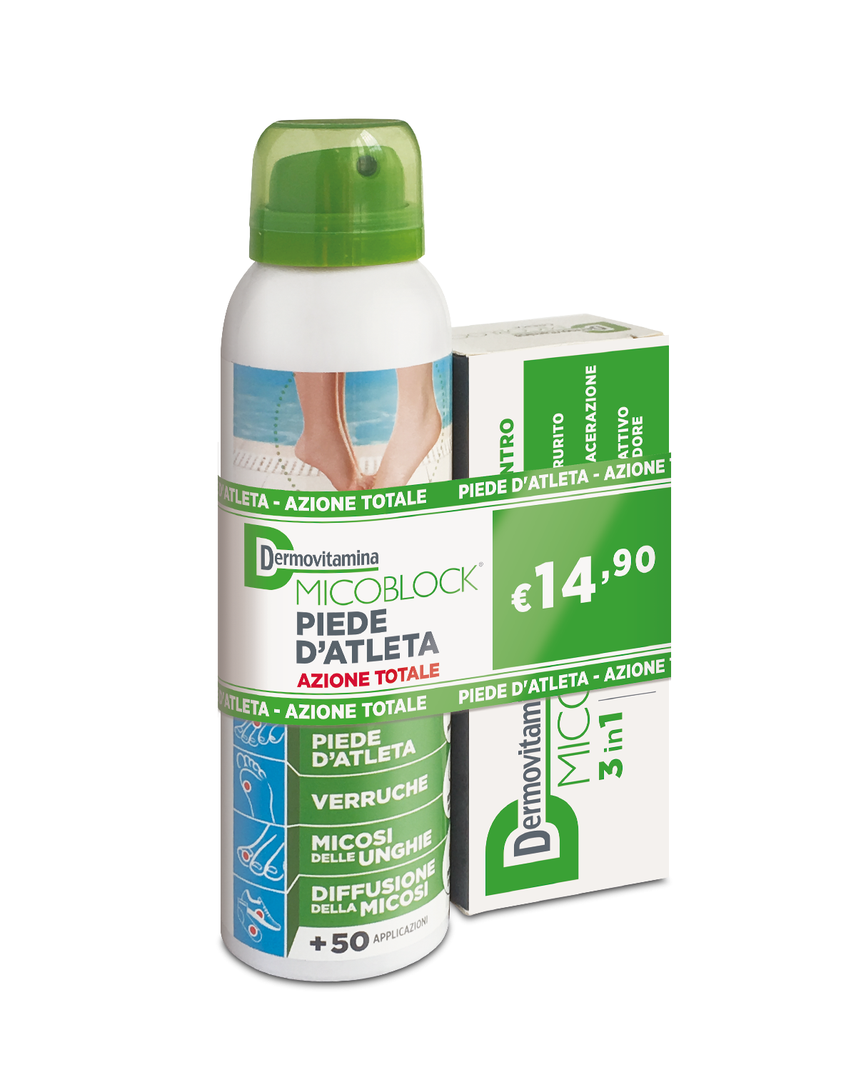 Dermovitamina Micoblock Piede Di Atleta Kit Azione Totale Crema + Spray