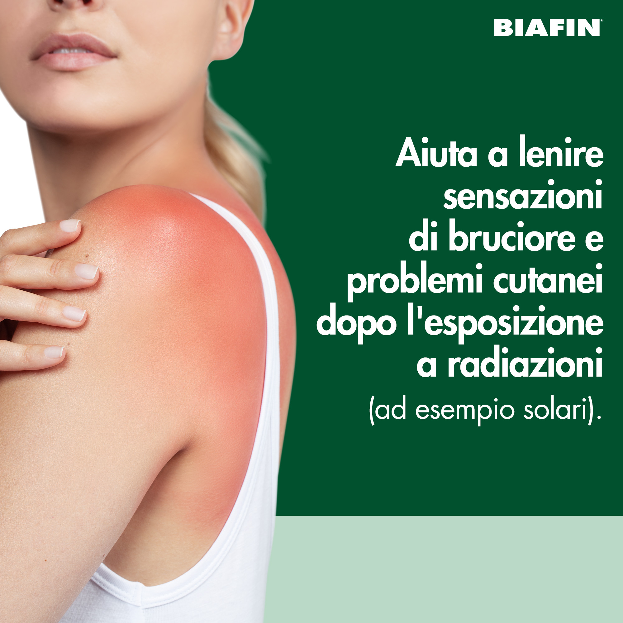 Biafin Emulsione Cutanea Idratante Lenitiva 100 ml, Crema scottature e pelle sensibile e irritata