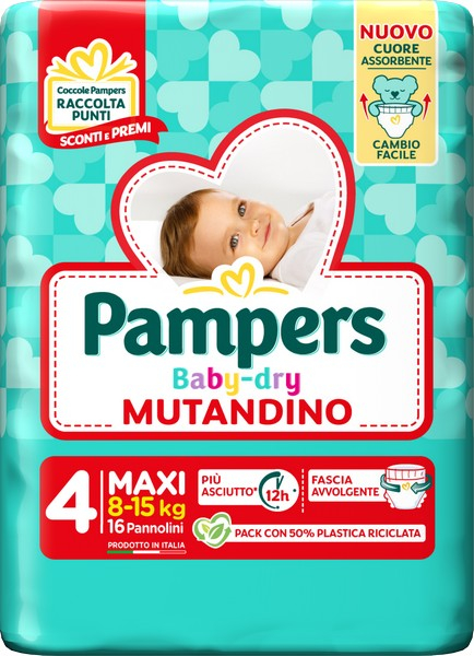 PMP BABY DRY Mutandino Taglia MAXI-4 (8-15kg) 16PZ
