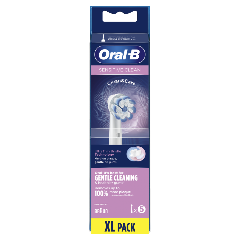 Oral-B Sensitive Clean Testine Di Ricambio, Confezione Da 5 Pezzi