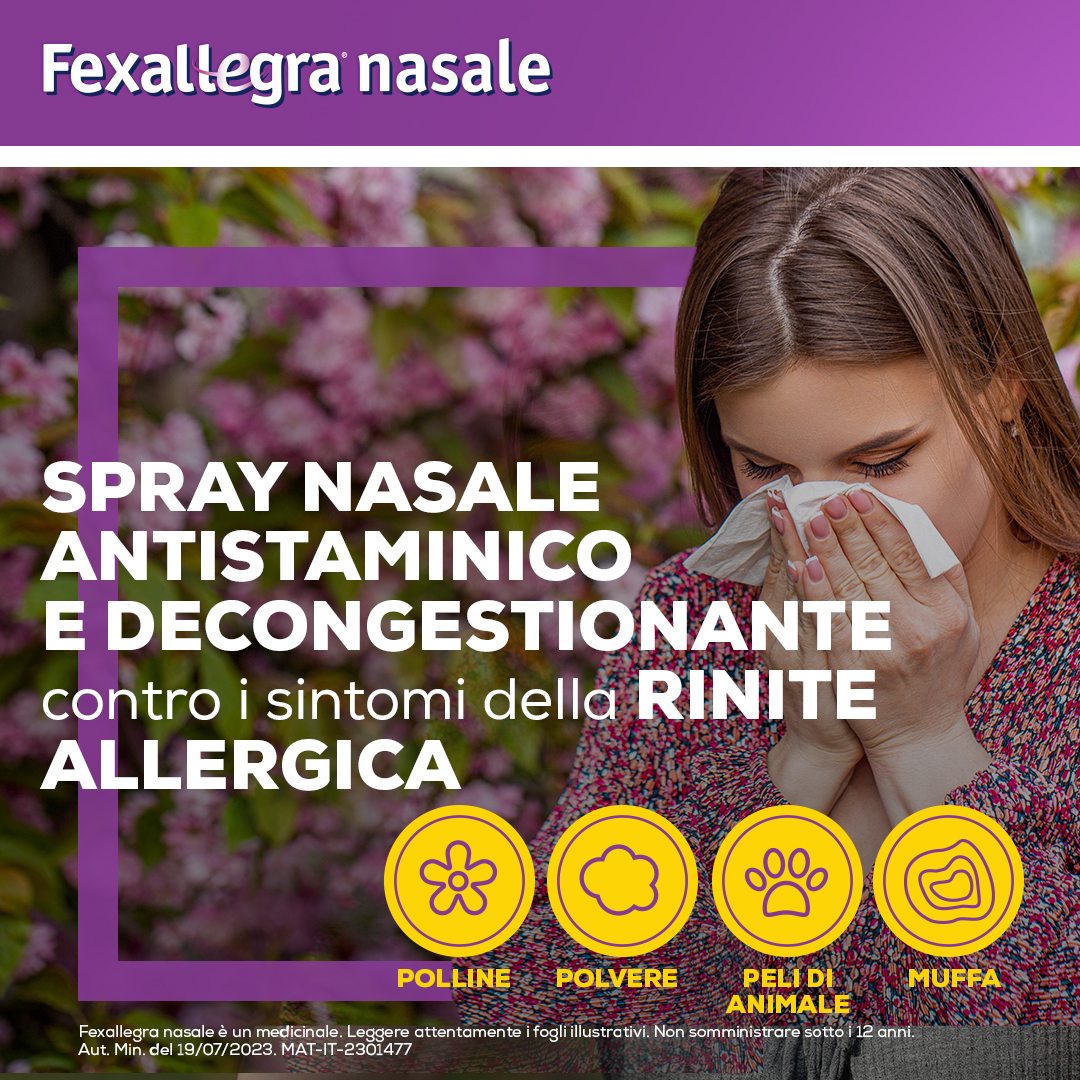 Fexallegra Nasale Spray 1 mg/ml+ 3,55 mg/ml Rinite Allergica 10 ml