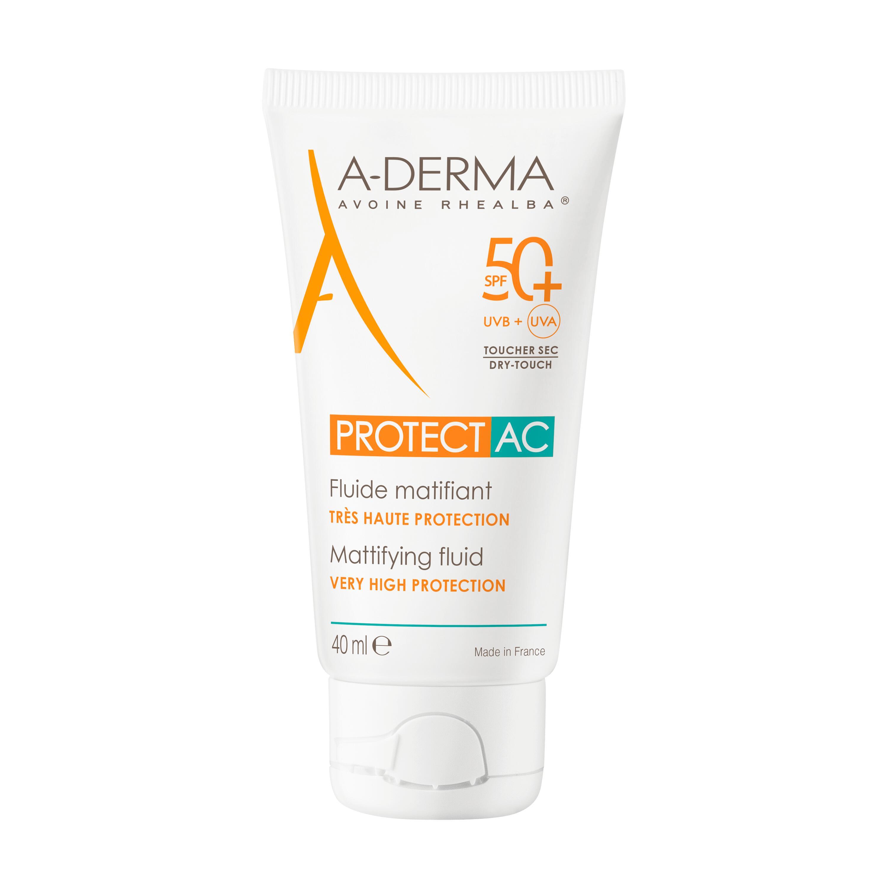 A-Derma Protect AC Fluido Solare Opacizzante SPF 50+ Tubo 40 ml