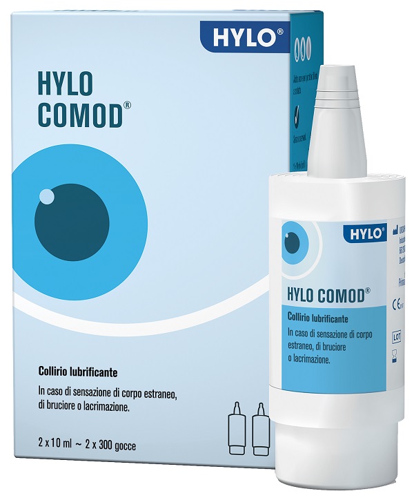 Hylo-Comod 0,1% - Collirio Gocce Lubrificante - Pacco doppio 2 x 10 ml