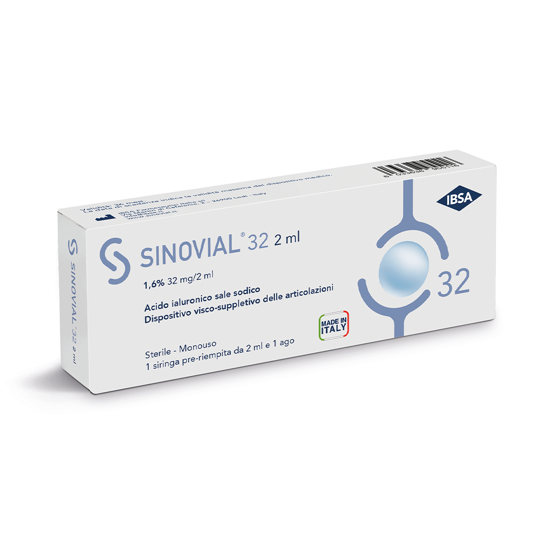 Sinovial Forte - 1,6% di Acido Ialuronico - 1 siringa preriempita da 32 MG/ 2 ml