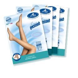 Sauber Linea Classica Collant Open Toe in Maglia Microrete 140 Den Colore Medio Taglia 4