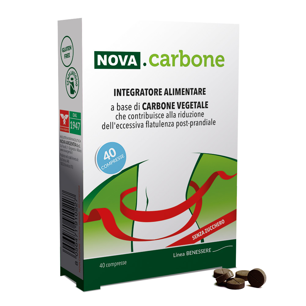 Nova Carbone Vegetale Integratore 40 compresse