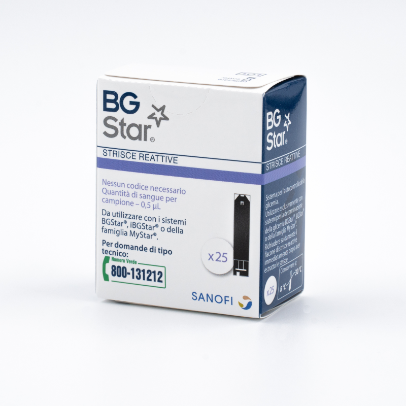 BGStar  Mystar Extra Strisce Reattive per il controllo della Glicemia 25 strisce 