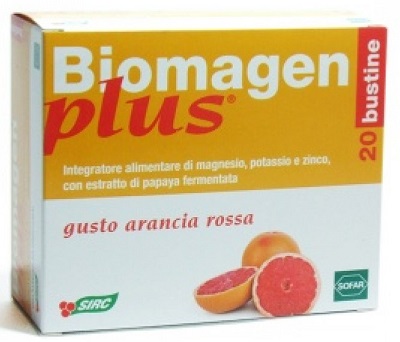 Biomagen Plus Integratore Gusto Arancia Rossa 20 Bustine