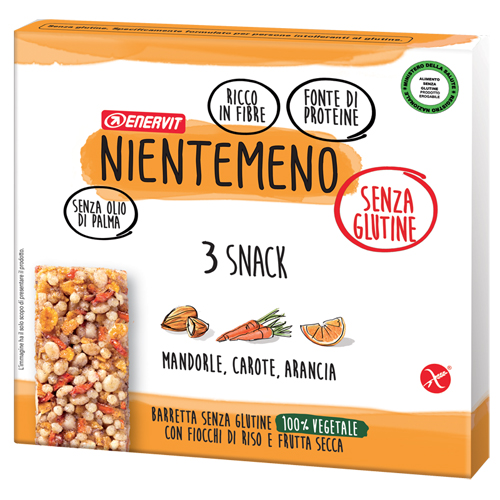 NIENTEMENO Barretta Mandorle Carote Arancia 3x21g