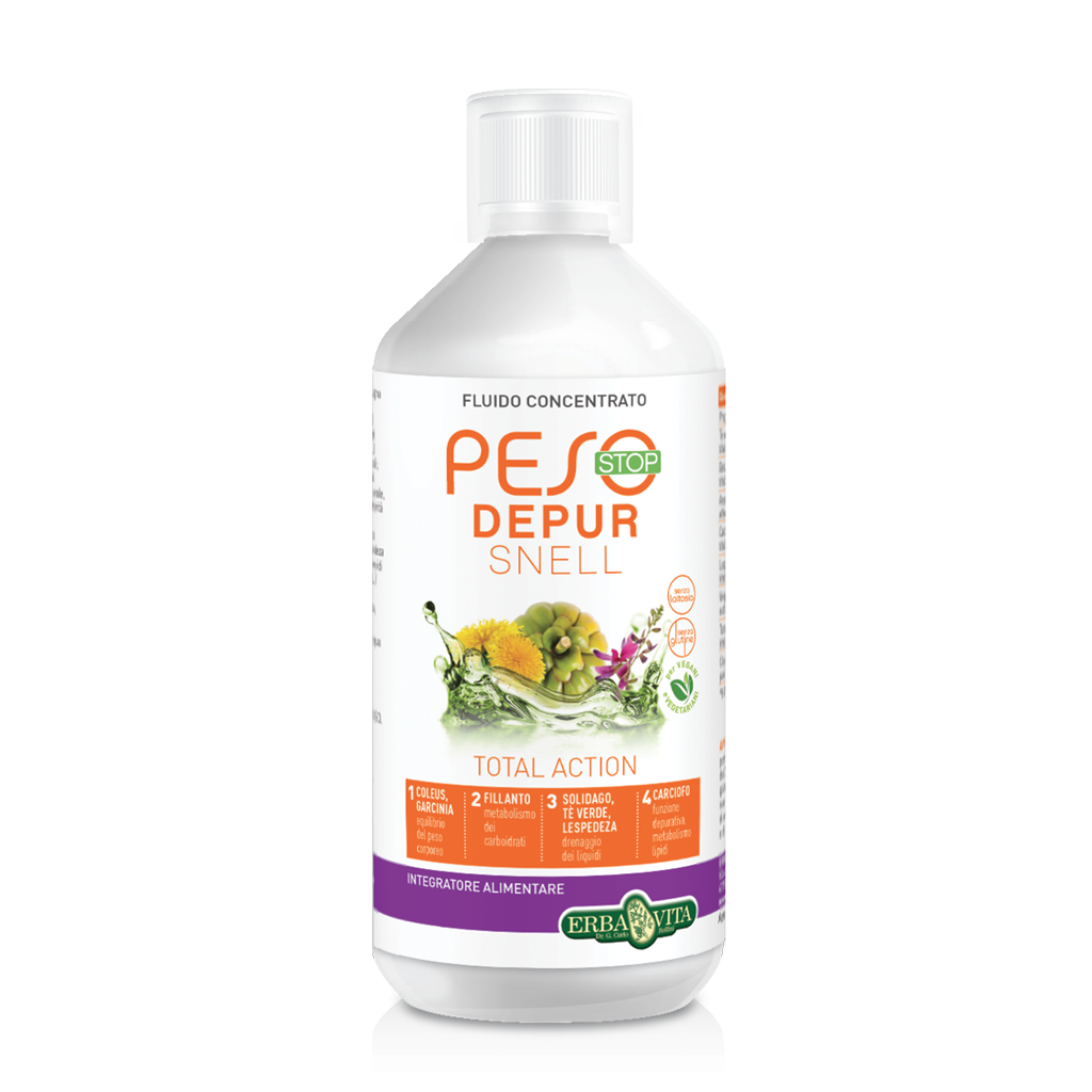 Erba Vita Peso Stop Depur Snell Integratore Depurativo Snellente 500 ml