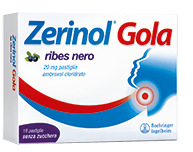 Zerinol Gola Ribes Nero 20mg Ambroxolo Cloridrato 18 Pastiglie