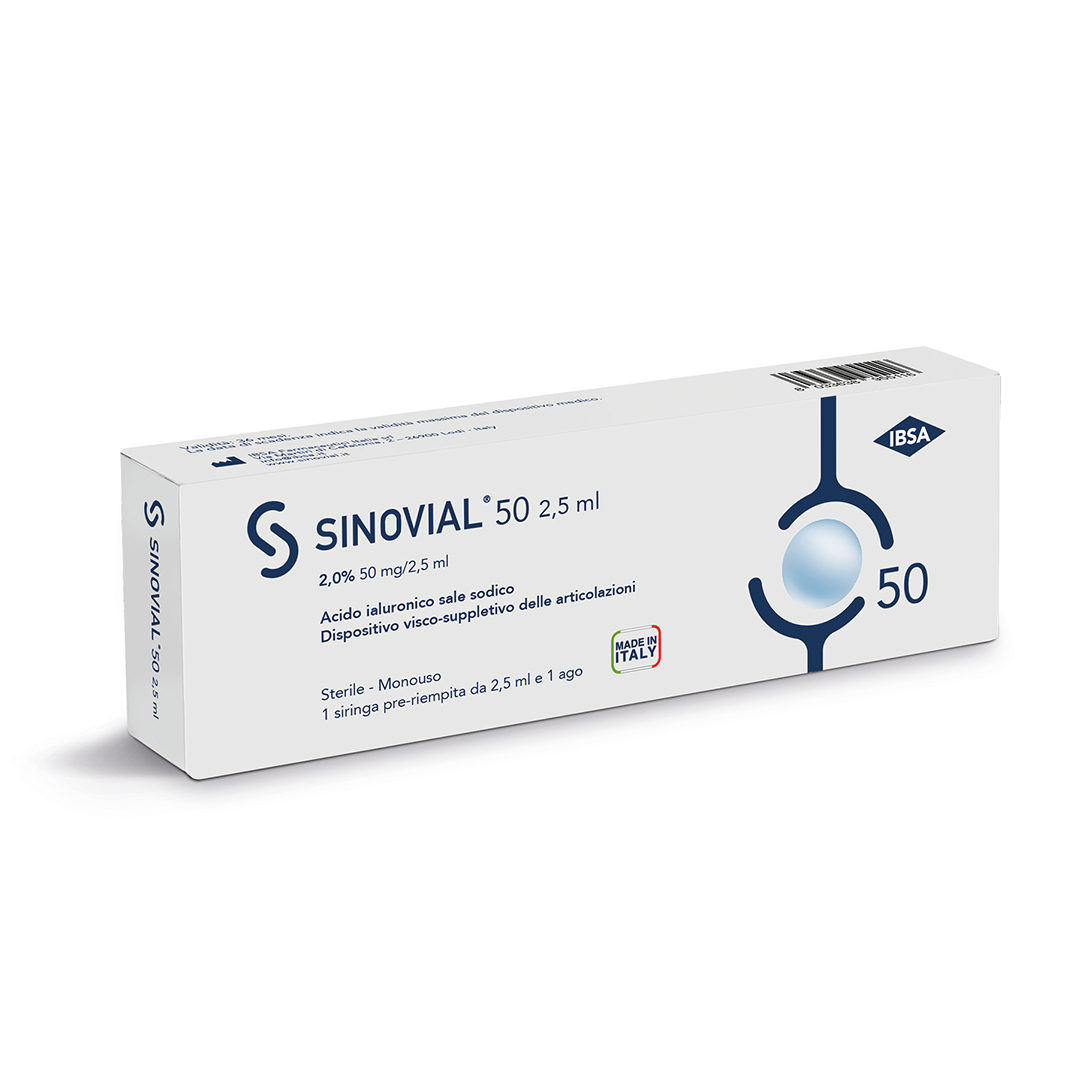 Sinovial One 50 - 2% di acido ialuronico - 1 siringa preriempita da 2,5 ml