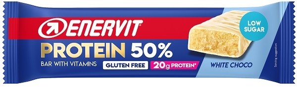 ENERVIT SPORT PROT BAR 50% WHI