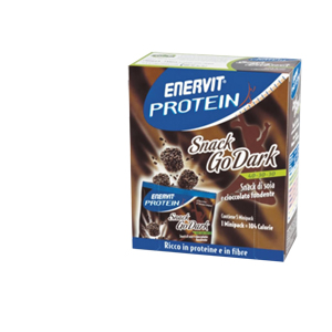 Enervit Protein Snack Go Dark Snak Croccante Cioccolato Fondente 5 Pezzi 24 g