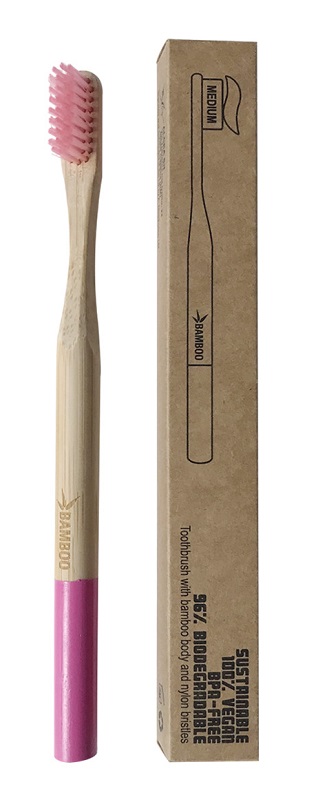 SPAZZOLINO BAMBOO SET M ROSA