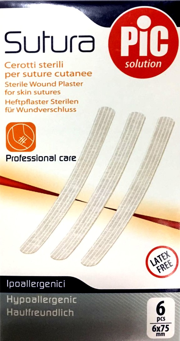 Pic Cerotti Sutura 6x75mm 6 Pezzi