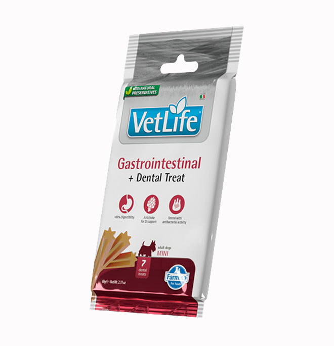 FARMINA VET LIFE CANE SNACK GASTROINTESTINAL MINI ADULT 60GR