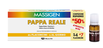 Massigen Pappa Reale Integratore 21 Flaconcini