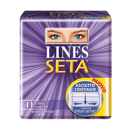 Lines Seta Ultra Assorbente Con Le Ali 11 Pezzi