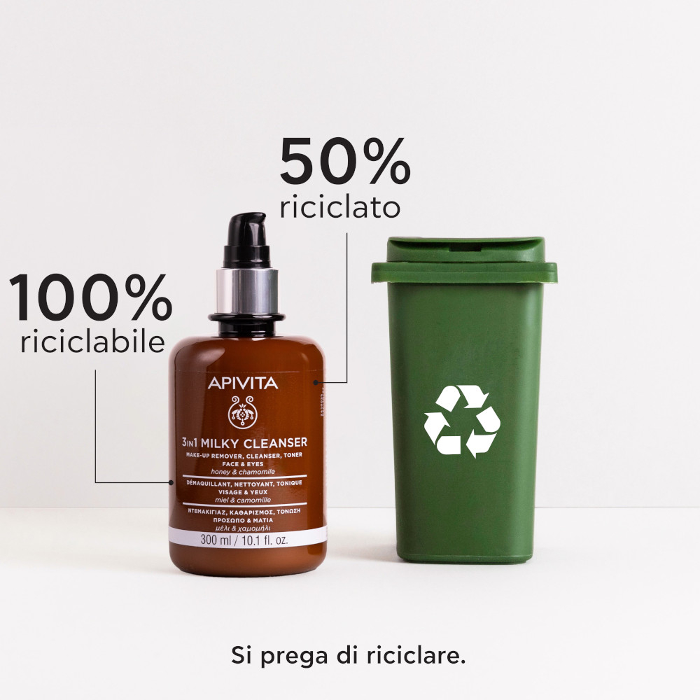 APIVITA - Latte Detergente 3 in 1 per Viso e Occhi 