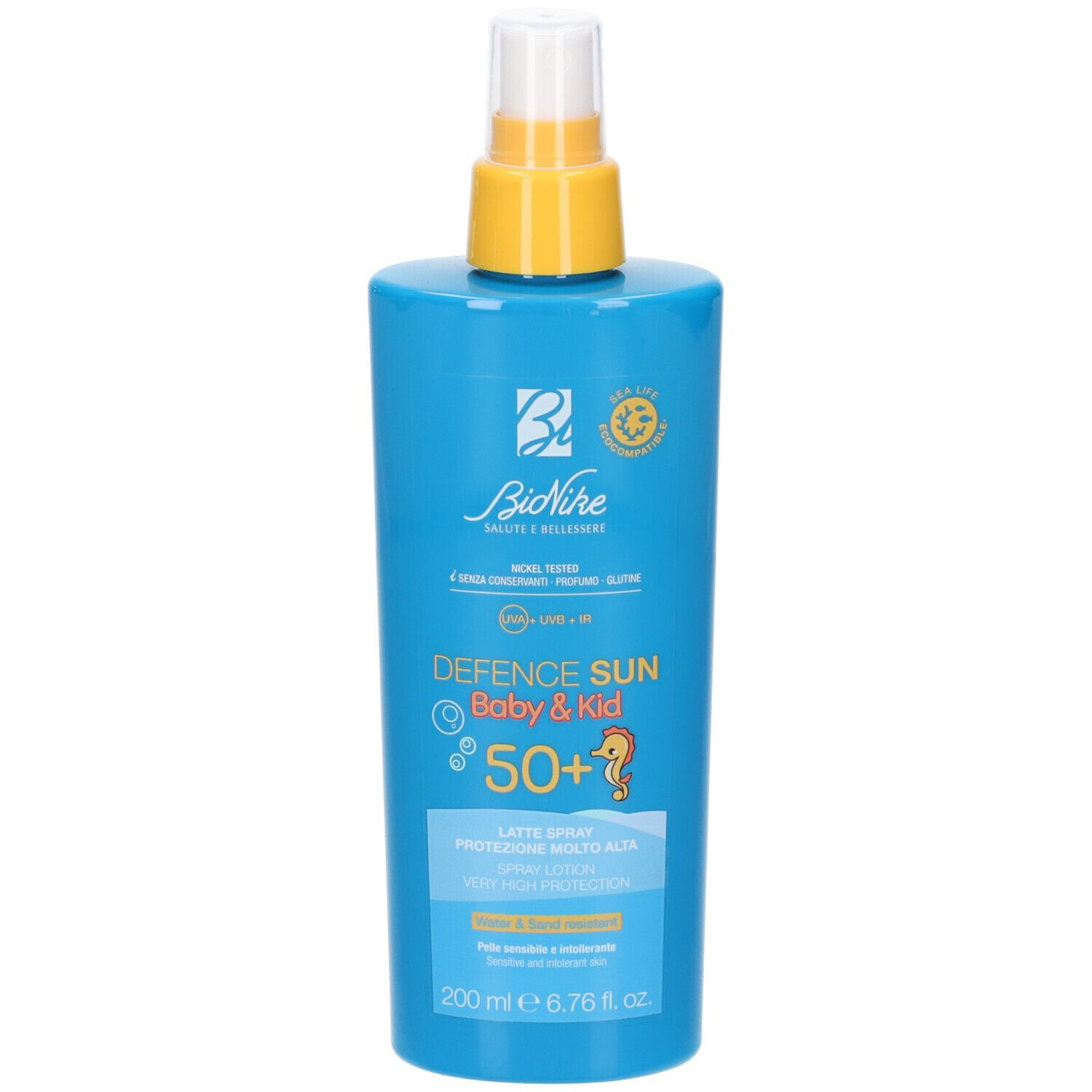 BioNike Defence Sun Pro-Repair 4D SPF 50+ Baby & Kid Latte Spray Protezione Molto Alta per Bambini 200ml 