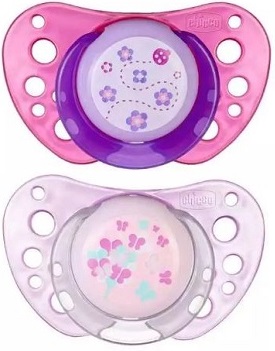 Chicco Succhietto Air Caucciù Girl 6-12m 2 Pezzi