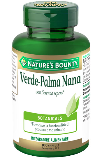 Nature's Bounty Verde-Palma Nana Integratore Benessere Prostata 100 Capsule