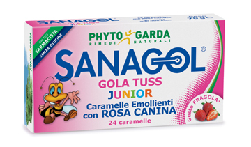Sanagol Gola Tuss Junior Gusto Fragola 24 Caramelle