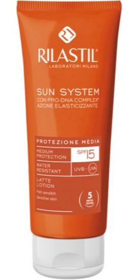 Rilastil Sun System Latte Solare SPF 15 Protezione Viso e Corpo 100 ml