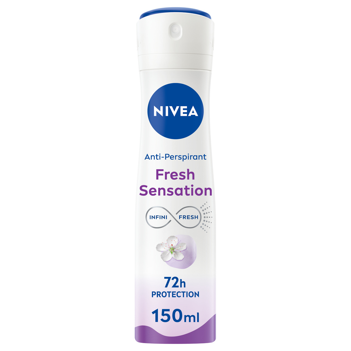 Nivea Fresh Sensation Spray 150 ml, Deodorante donna spray per una protezione fino a 72h