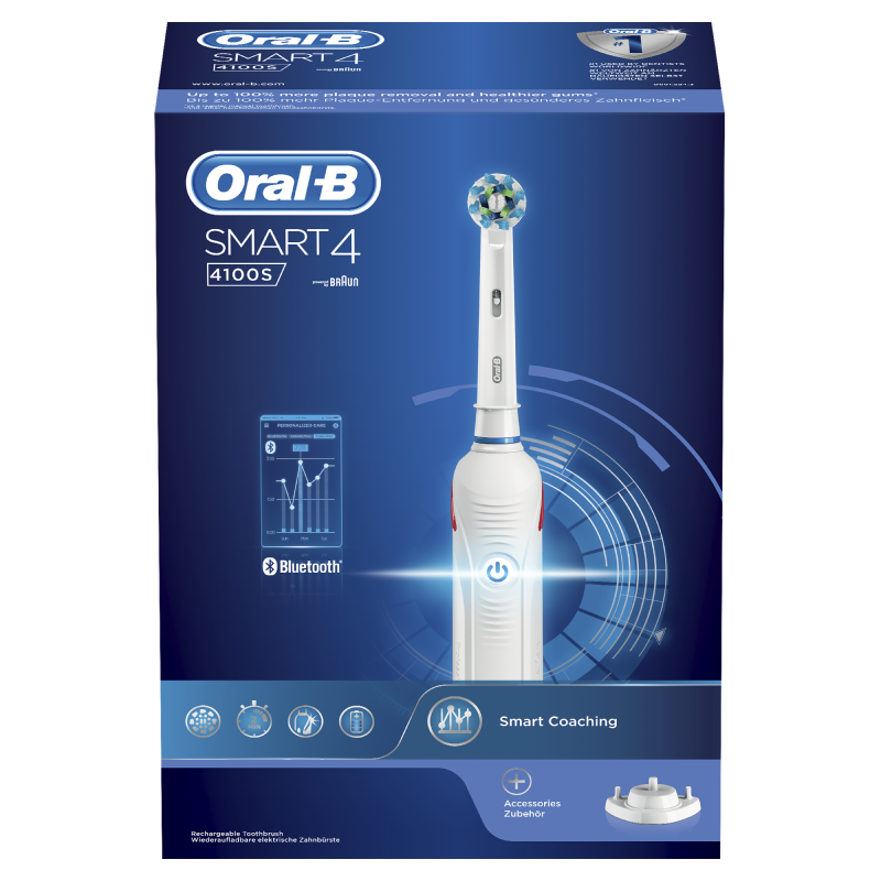 Oral-B Spazzolino Elettrico Ricaricabile Smart 4. 4100S Bianco