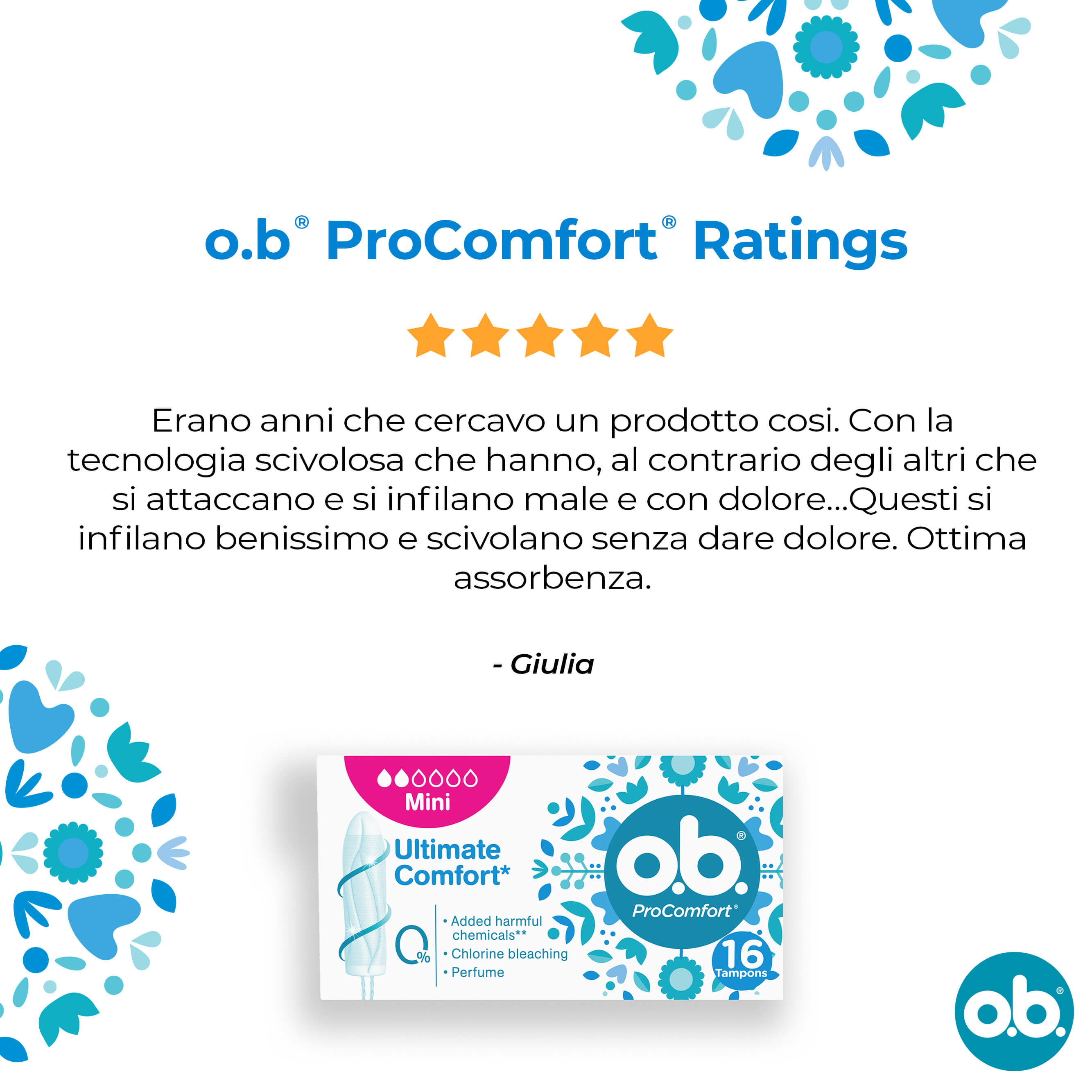 O.B. ProComfort Mini 16 Assorbenti Interni